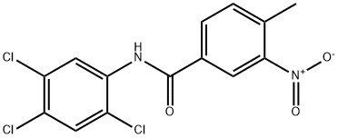 4-methyl-3-nitro-N-(2,4,5-trichlorophenyl)benzamide Struktur