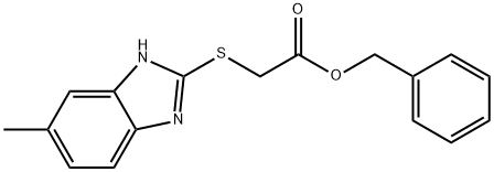 benzyl 2-[(6-methyl-1H-benzimidazol-2-yl)sulfanyl]acetate Struktur