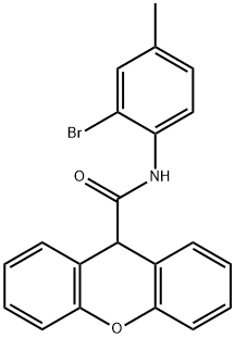 N-(2-bromo-4-methylphenyl)-9H-xanthene-9-carboxamide Struktur