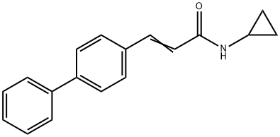 (E)-N-cyclopropyl-3-(4-phenylphenyl)prop-2-enamide Struktur