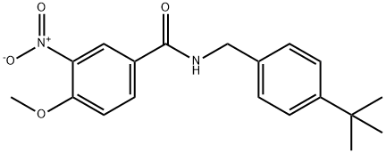 N-[(4-tert-butylphenyl)methyl]-4-methoxy-3-nitrobenzamide Struktur