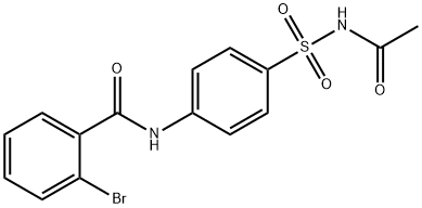 N-[4-(acetylsulfamoyl)phenyl]-2-bromobenzamide Struktur