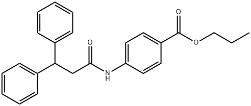 propyl 4-(3,3-diphenylpropanoylamino)benzoate Struktur