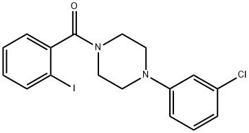 [4-(3-chlorophenyl)piperazin-1-yl]-(2-iodophenyl)methanone Struktur