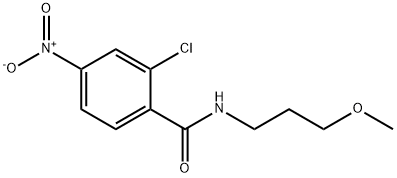 2-chloro-N-(3-methoxypropyl)-4-nitrobenzamide Struktur