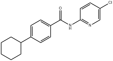 N-(5-chloropyridin-2-yl)-4-cyclohexylbenzamide Struktur