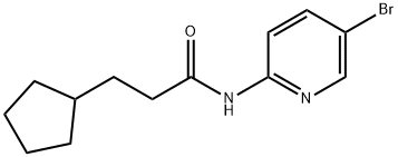 N-(5-bromopyridin-2-yl)-3-cyclopentylpropanamide Struktur