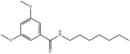 N-heptyl-3,5-dimethoxybenzamide Struktur