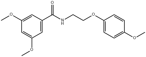 3,5-dimethoxy-N-[2-(4-methoxyphenoxy)ethyl]benzamide Struktur