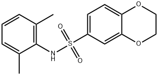 N-(2,6-dimethylphenyl)-2,3-dihydro-1,4-benzodioxine-6-sulfonamide Struktur