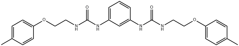 1-[2-(4-methylphenoxy)ethyl]-3-[3-[2-(4-methylphenoxy)ethylcarbamoylamino]phenyl]urea Structure