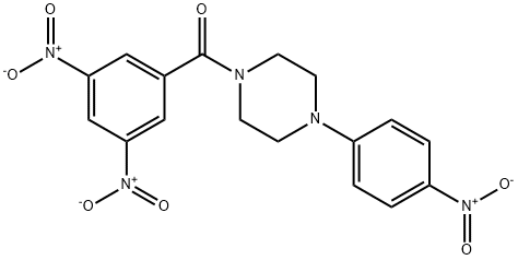 (3,5-dinitrophenyl)-[4-(4-nitrophenyl)piperazin-1-yl]methanone Struktur