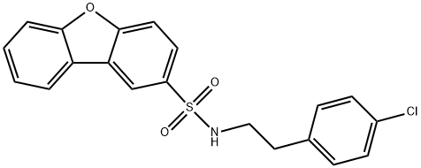 N-[2-(4-chlorophenyl)ethyl]dibenzofuran-2-sulfonamide Struktur