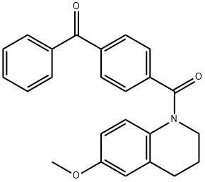 [4-(6-methoxy-3,4-dihydro-2H-quinoline-1-carbonyl)phenyl]-phenylmethanone Struktur