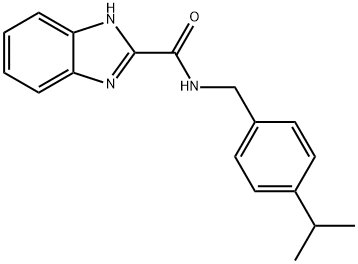 N-[(4-propan-2-ylphenyl)methyl]-1H-benzimidazole-2-carboxamide Struktur