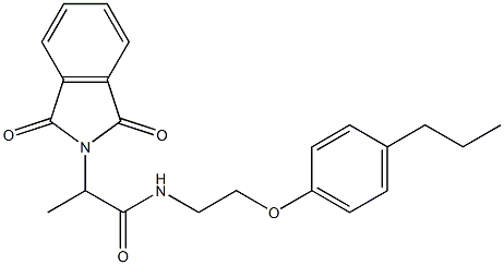 2-(1,3-dioxoisoindol-2-yl)-N-[2-(4-propylphenoxy)ethyl]propanamide Struktur