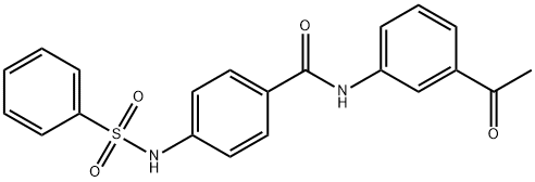 N-(3-acetylphenyl)-4-(benzenesulfonamido)benzamide Struktur