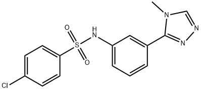 4-chloro-N-[3-(4-methyl-1,2,4-triazol-3-yl)phenyl]benzenesulfonamide Struktur