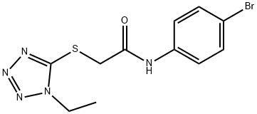 N-(4-bromophenyl)-2-(1-ethyltetrazol-5-yl)sulfanylacetamide Struktur