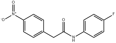 N-(4-fluorophenyl)-2-(4-nitrophenyl)acetamide Struktur