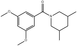 (3,5-dimethoxyphenyl)-(3,5-dimethylpiperidin-1-yl)methanone Struktur