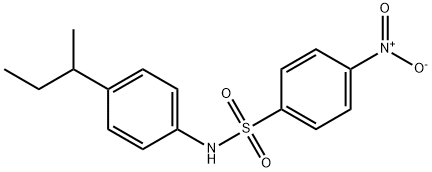 N-(4-butan-2-ylphenyl)-4-nitrobenzenesulfonamide Struktur