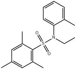 N-ethyl-2,4,6-trimethyl-N-(2-methylphenyl)benzenesulfonamide Struktur