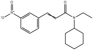 (E)-N-cyclohexyl-N-ethyl-3-(3-nitrophenyl)prop-2-enamide Struktur