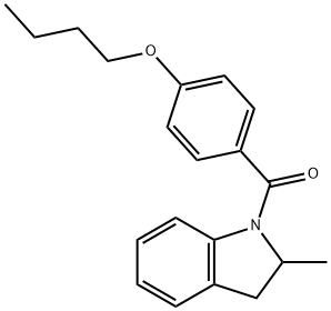 (4-butoxyphenyl)-(2-methyl-2,3-dihydroindol-1-yl)methanone Struktur