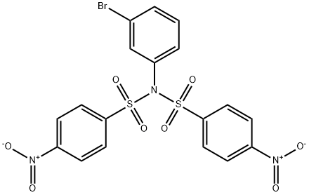 N-(3-bromophenyl)-4-nitro-N-(4-nitrophenyl)sulfonylbenzenesulfonamide Struktur