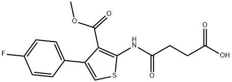 4-[[4-(4-fluorophenyl)-3-methoxycarbonylthiophen-2-yl]amino]-4-oxobutanoic acid Struktur