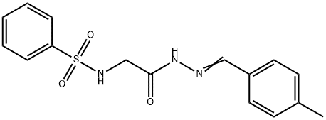 2-(benzenesulfonamido)-N-[(E)-(4-methylphenyl)methylideneamino]acetamide Struktur