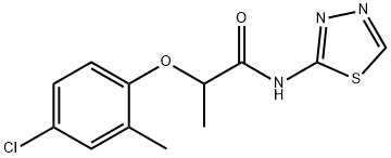 2-(4-chloro-2-methylphenoxy)-N-(1,3,4-thiadiazol-2-yl)propanamide Struktur