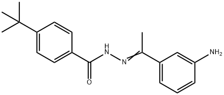 N-[(E)-1-(3-aminophenyl)ethylideneamino]-4-tert-butylbenzamide Struktur