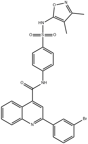 2-(3-bromophenyl)-N-[4-[(3,4-dimethyl-1,2-oxazol-5-yl)sulfamoyl]phenyl]quinoline-4-carboxamide Struktur