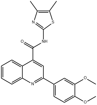 2-(3,4-dimethoxyphenyl)-N-(4,5-dimethyl-1,3-thiazol-2-yl)quinoline-4-carboxamide Struktur