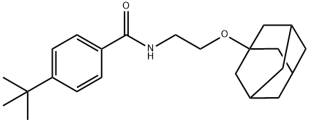 N-[2-(1-adamantyloxy)ethyl]-4-tert-butylbenzamide Struktur