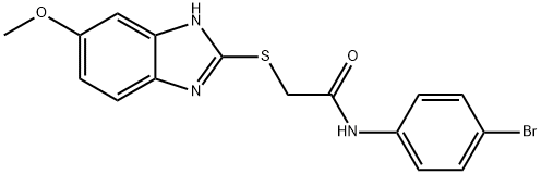 N-(4-bromophenyl)-2-[(6-methoxy-1H-benzimidazol-2-yl)sulfanyl]acetamide Struktur