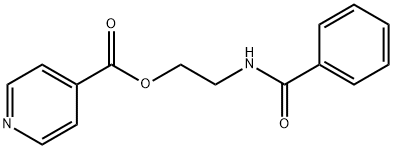 2-benzamidoethyl pyridine-4-carboxylate Struktur