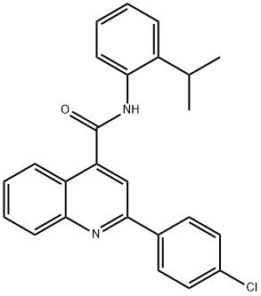 2-(4-chlorophenyl)-N-(2-propan-2-ylphenyl)quinoline-4-carboxamide Struktur