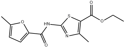 ethyl 4-methyl-2-[(5-methylfuran-2-carbonyl)amino]-1,3-thiazole-5-carboxylate Struktur