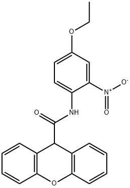 N-(4-ethoxy-2-nitrophenyl)-9H-xanthene-9-carboxamide Struktur