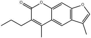 3,5-dimethyl-6-propylfuro[3,2-g]chromen-7-one Struktur