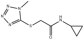 N-cyclopropyl-2-(1-methyltetrazol-5-yl)sulfanylacetamide Struktur