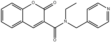 N-ethyl-2-oxo-N-(pyridin-4-ylmethyl)chromene-3-carboxamide Struktur