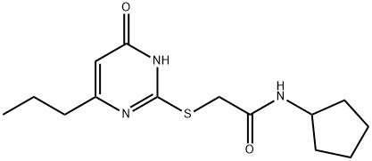 N-cyclopentyl-2-[(4-oxo-6-propyl-1H-pyrimidin-2-yl)sulfanyl]acetamide Struktur