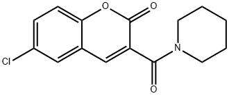 6-chloro-3-(piperidine-1-carbonyl)chromen-2-one Struktur