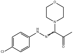 (1E)-1-[(4-chlorophenyl)hydrazinylidene]-1-morpholin-4-ylpropan-2-one Struktur