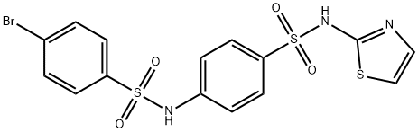 4-[(4-bromophenyl)sulfonylamino]-N-(1,3-thiazol-2-yl)benzenesulfonamide Struktur