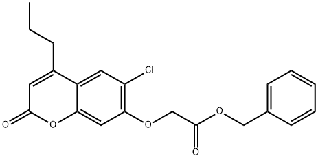 benzyl 2-(6-chloro-2-oxo-4-propylchromen-7-yl)oxyacetate Struktur